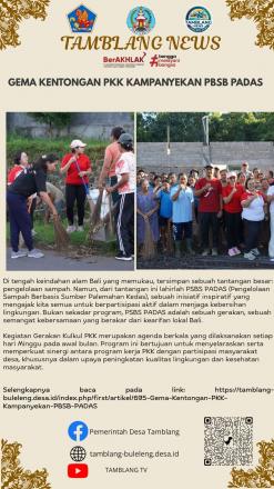 Gema Kentongan PKK Kampanyekan PBSB PADAS